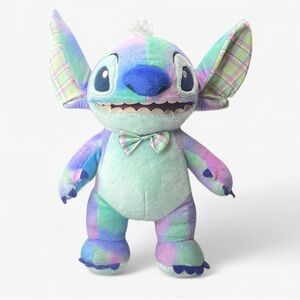 Build-A-Bear Disney Stitch Bow-Tie Pastel Plaid Tie-Dye Plush BAB 2022